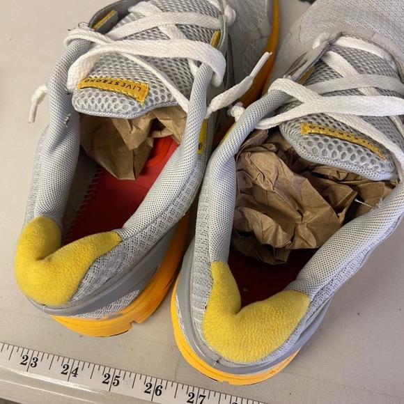 Nike | Grey Yellow Lunarlon Womans Sneaker 7.5 - Picture 5 of 7